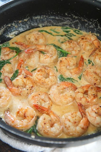 Creamy garlic shrimp